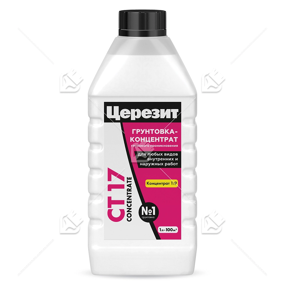 Грунт-концентрат 1:9 для внутренних и наружных работ глубокого проникновения Церезит СТ 17 1 л