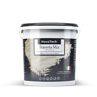 Штукатурка декоративная NovaTech Traverta Mix эффект камня травертина 16 кг