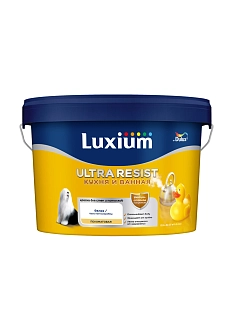 Краска для кухни и ванной латексная Luxium Ultra Resist полуматовая база BC 2,25 л
