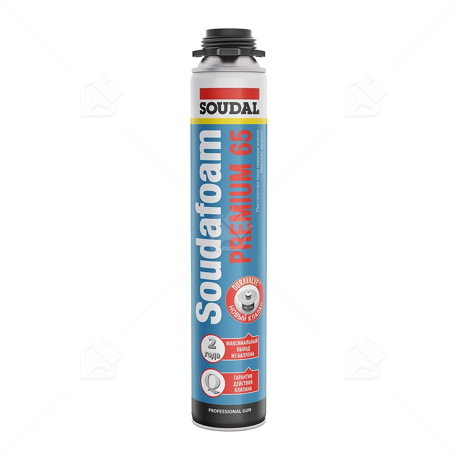 Пена профессиональная Soudal Soudafoam PREMIUM 65 820 мл. выход 65 л.