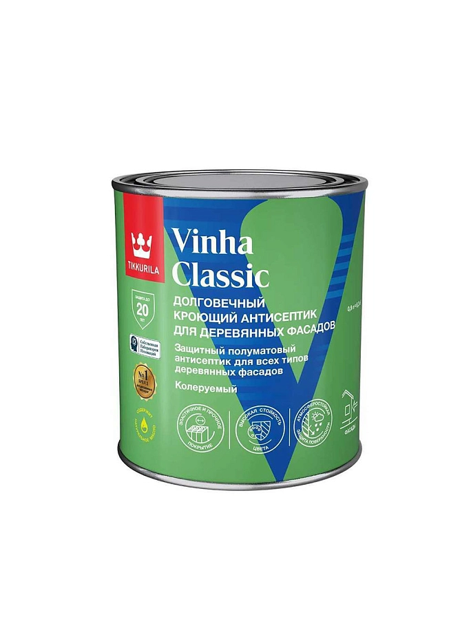 Антисептик кроющий Tikkurila VINHA CLASSIC VVA полуматовый 0,9л
