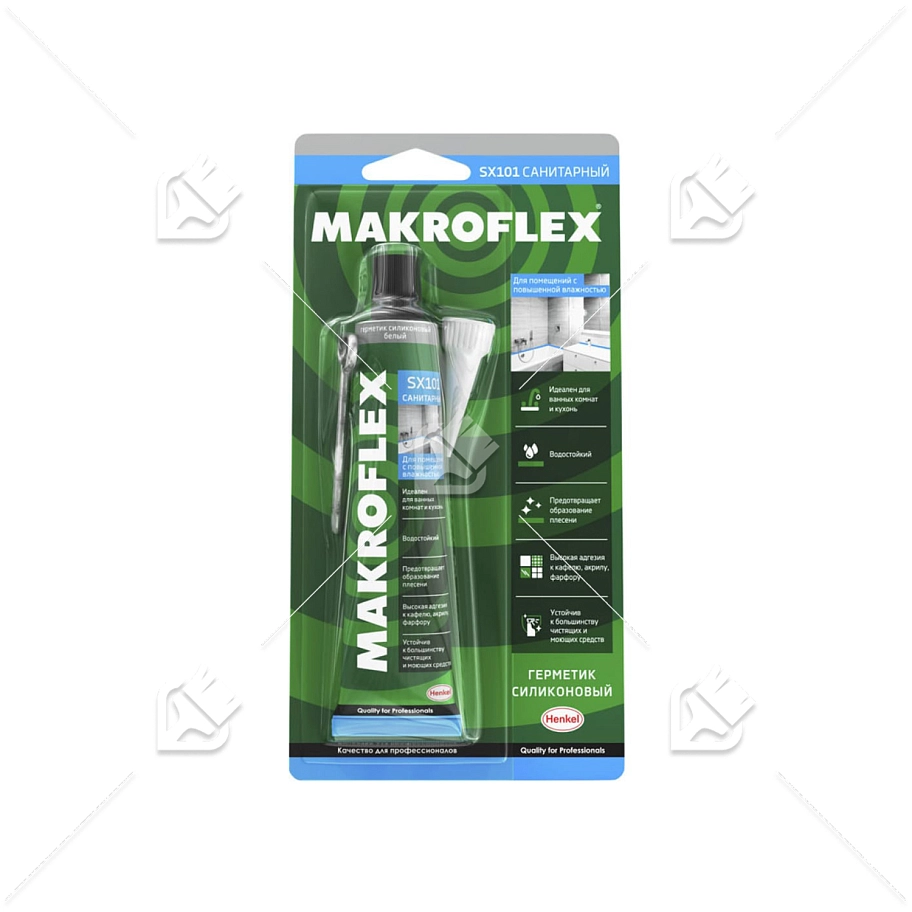 Герметик силиконовый санитарный Макрофлекс SX101 прозрачный 70 мл