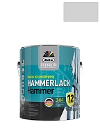 Эмаль на ржавчину Dufa Premium Hammerlack 3-в-1 молотковая серебристая 0,75 л.