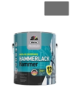 Эмаль на ржавчину Dufa Premium Hammerlack 3-в-1 молотковая темно-серая 2,5 л.