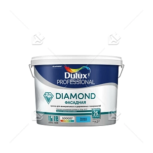 Краска фасадная для минеральных и деревянных поверхностей Dulux Professional Diamond гладкая матовая база BW 9 л.