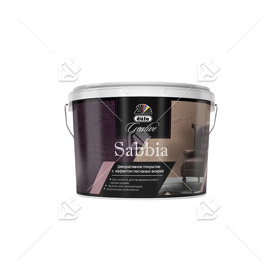 Покрытие декоративное Dufa Creative Sabbia эффект песчаных вихрей матовое 1 кг. 