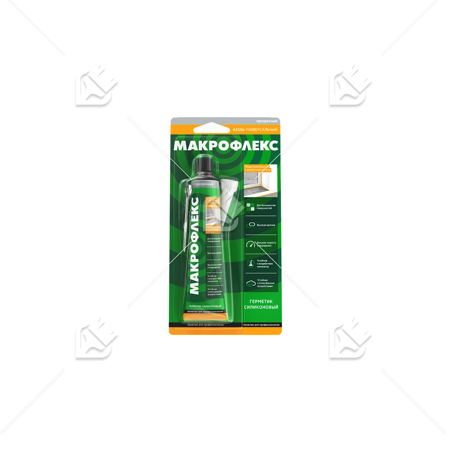 Герметик силиконовый универсальный Макрофлекс AX104 прозрачный 70 мл.