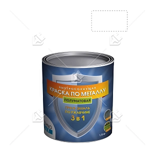 Грунт-эмаль 3 в 1 Технолюкс полуматовая белая RAL 9010 1,9 кг