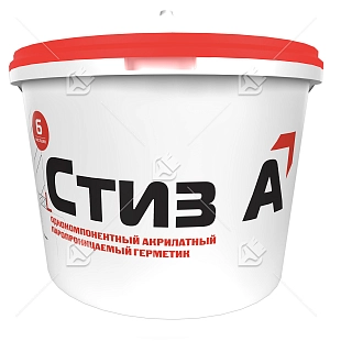 Герметик акрилатный паропроницаемый Сази Стиз А 7 кг.