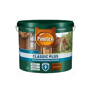 Пропитка декоративная для защиты древесины Pinotex Classic Plus 3 в 1 красное дерево 2,5 л.