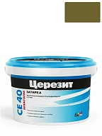 Затирка для швов до 10 мм водоотталкивающая Церезит СЕ 40 Аквастатик 73 оливковый 2 кг