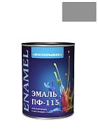 Эмаль ПФ-115 универсальная алкидная Простокрашено серая 1,8 кг
