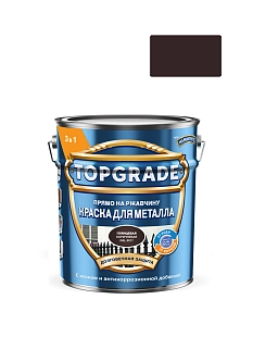 Краска для металла Topgrade гладкая глянцевая коричневая RAL 8017 5л