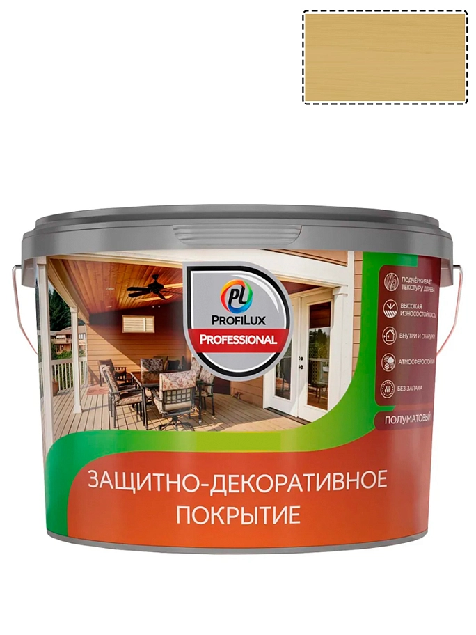Лак для деревянных панелей акриловый защитно-декоративный Profilux Professional сосна 2,5 л