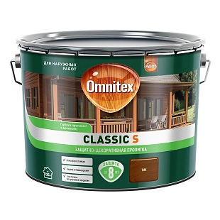 Защитно-декоративная пропитка Omnitex Classic S Тик 9л