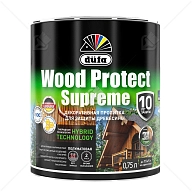 Пропитка декоративная для защиты древесины Dufa Wood Protect Supreme белая 0,75 л