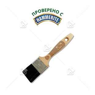 Кисть плоская Handmaler PRO YELLOW черная смешанная щетина буковая ручка 50 мм.