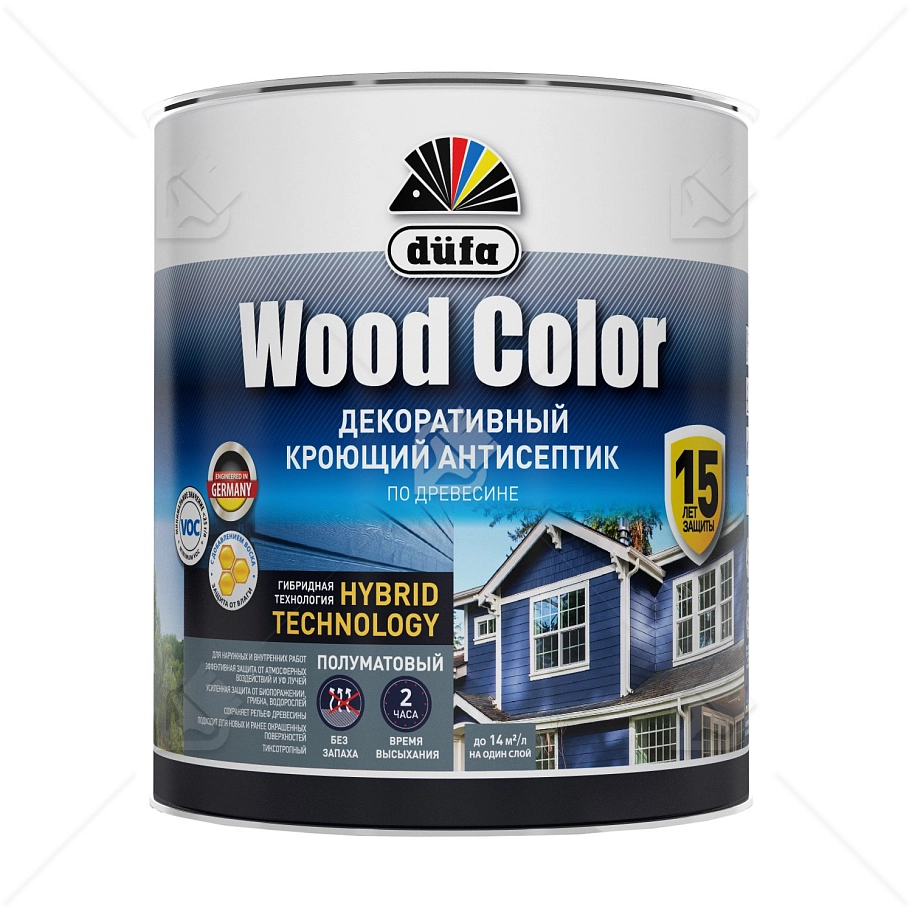 Кроющий антисептик Dufa Wood Color лунная ночь 0,9 л