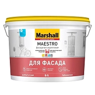 Краска фасадная акриловая Marshall Maestro глубокоматовая база BW 9 л.