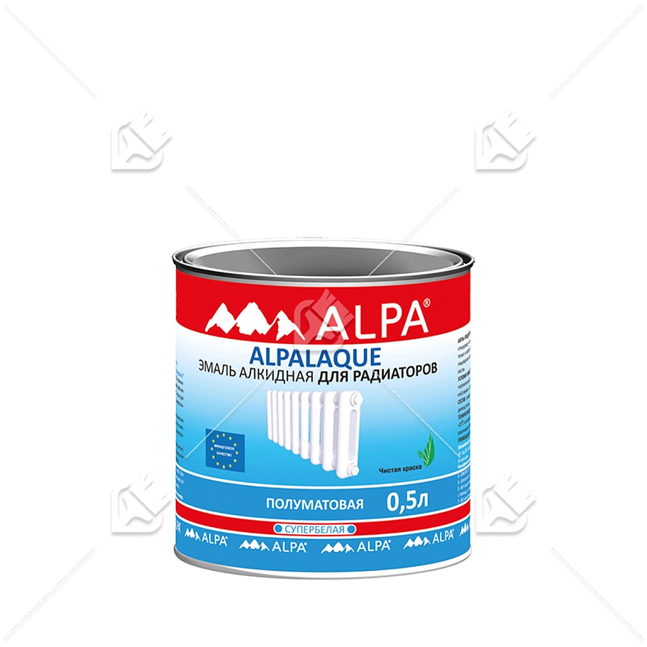 Эмаль для радиаторов Alpa Alpalaque полуматвая белая 0,5 л.
