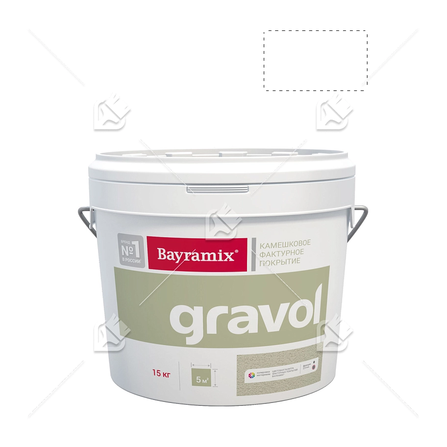 Bayramix Gravol фракция 2,5мм, камешковая штукатурка для ручного и машинного нанесения с ярко выраженной «шубой» (15кг)