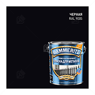 Краска для металлических поверхностей алкидная Hammerite гладкая черная RAL 9005 5 л