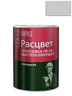 Грунт ГФ-021 по металлу и дереву алкидный быстросохнущий Расцвет серый 1 кг.