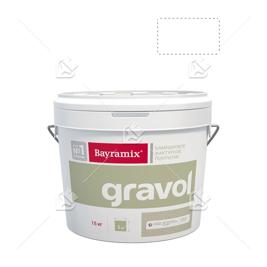 Bayramix Gravol фракция 1,5мм, камешковая штукатурка для ручного и машинного нанесения с ярко выраженной «шубой» (15кг)
