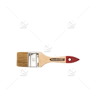 Кисть плоская Handmaler светлая натуральная щетина деревянная лакированная ручка 50 мм.