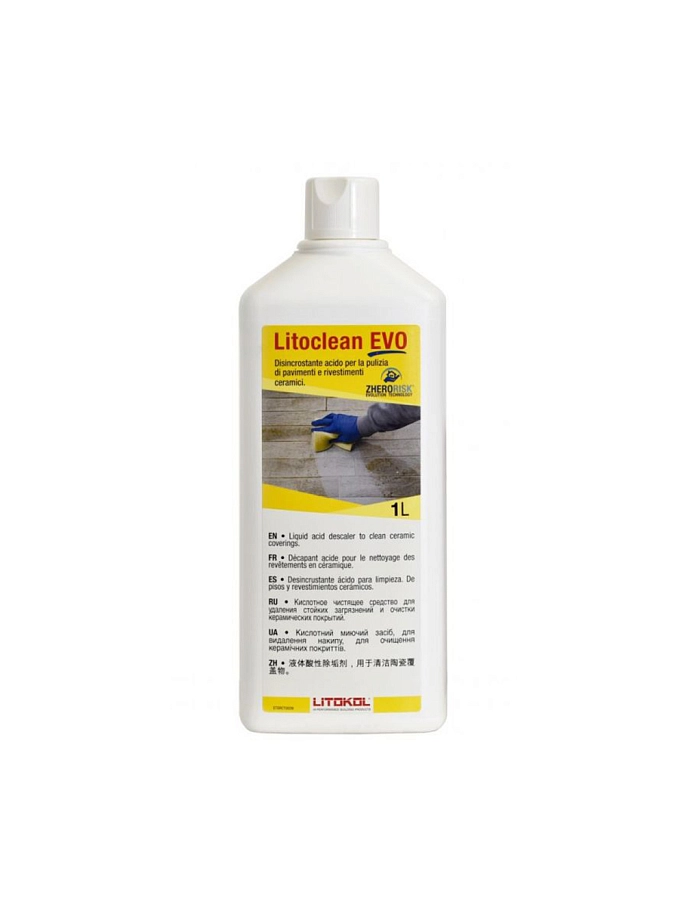 Очиститель цементной затирки для керамики Litokol Litoclean evo 1 л.