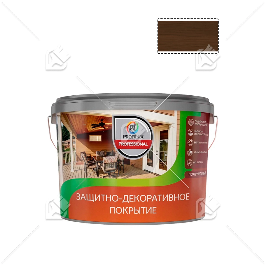 Лак для деревянных панелей акриловый защитно-декоративный Profilux Professional палисандр 2,5 л