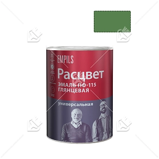 Эмаль ПФ-115 универсальная алкидная Расцвет глянцевая зеленая 0,9кг
