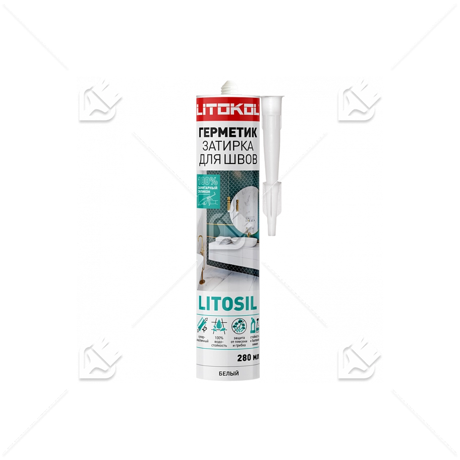Герметик санитарный силиконовый Litokol Litosil антрацит 280 мл